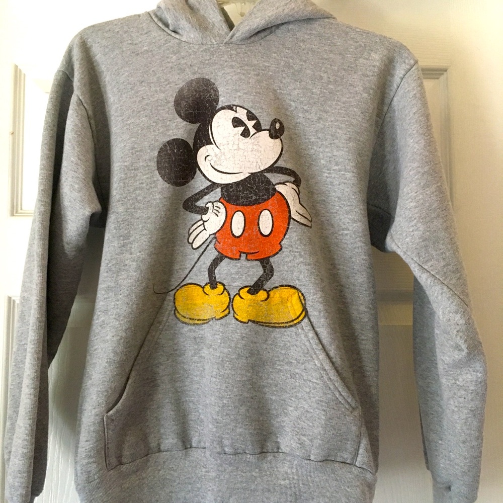 Youth Mickey Mouse gray hoodie
